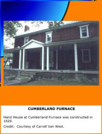 Cumberland Furnace Slideshow | Tennessee Encyclopedia